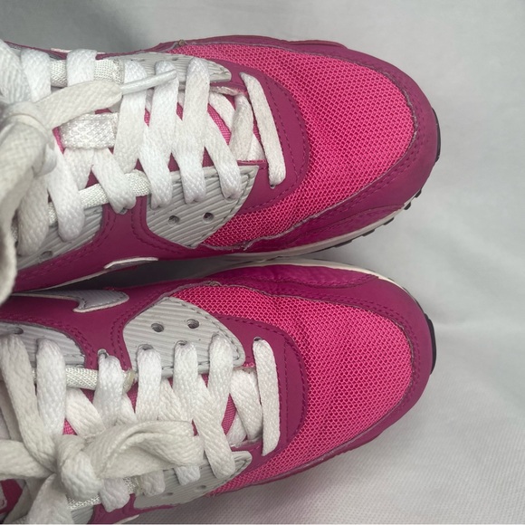 Nike Air Max 90 ‘13 GS Sneakers Youth US 5Y Textured Leather Elephant Pink White - Picture 3 of 16